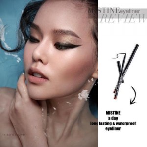 Mistine 1 Day Lasting Waterproof Eyeliner - Black Color, Smooth Texture