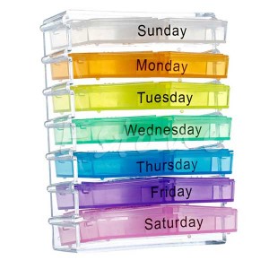 Weekly Medicine Storage Organizer 7 Days Case Pill Box Container